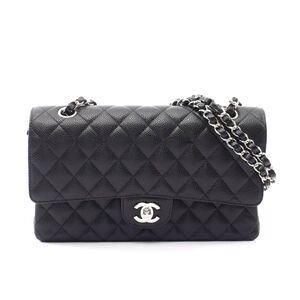 Chanel Caviar Skin Matelasse W Flap Shoulder Bag